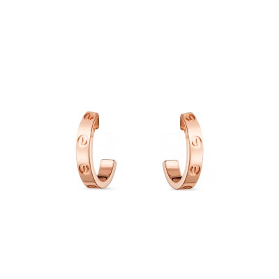 CARTIER LOVE HOOP EARRINGS, SMALL MODEL B8029000
